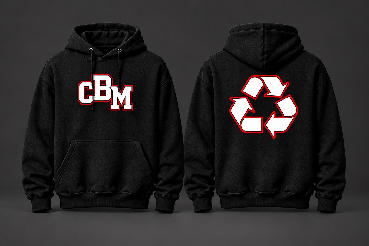 CBM Motion Hoodie — Black shirt mockup