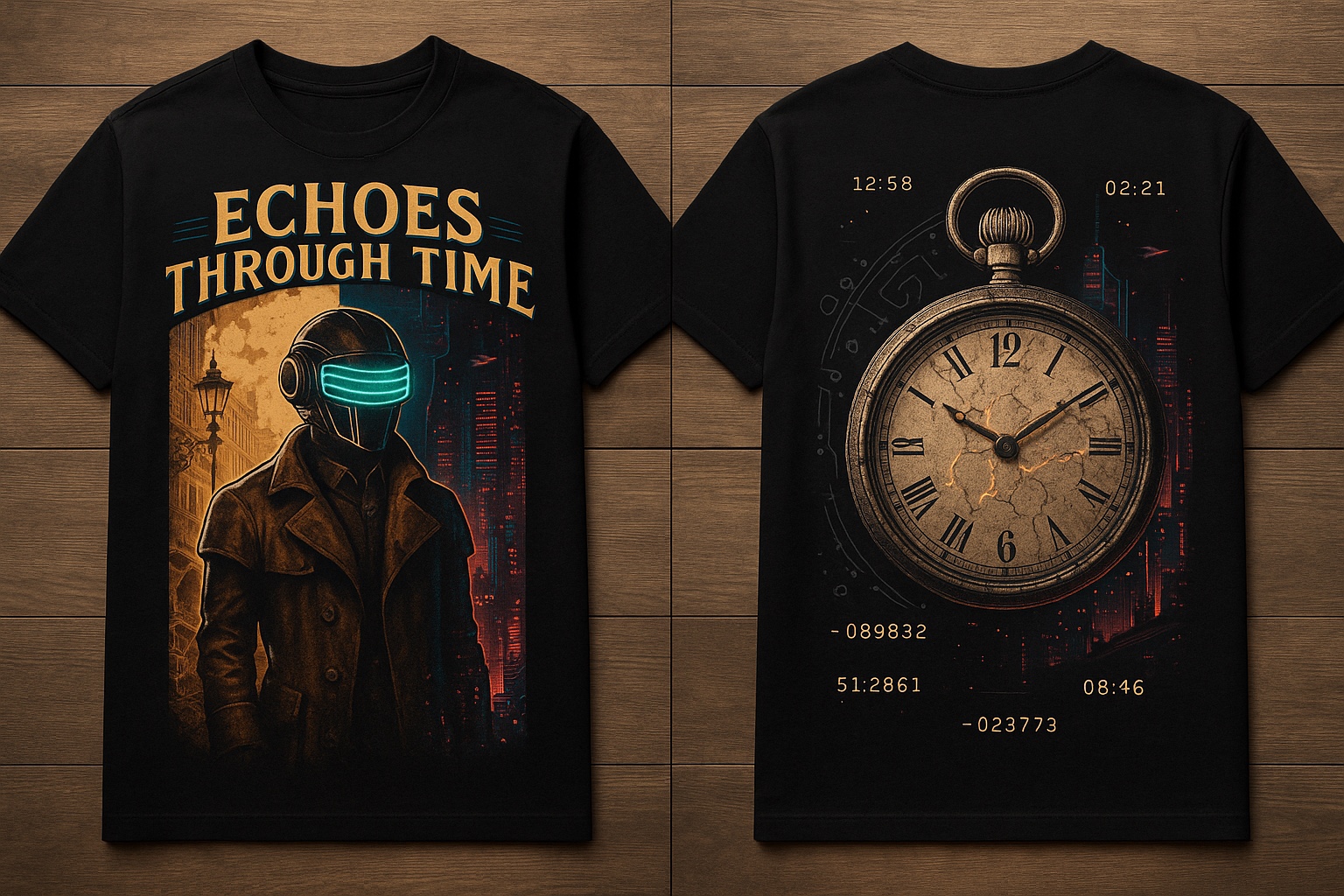 Echoes Through Time shirt mockup