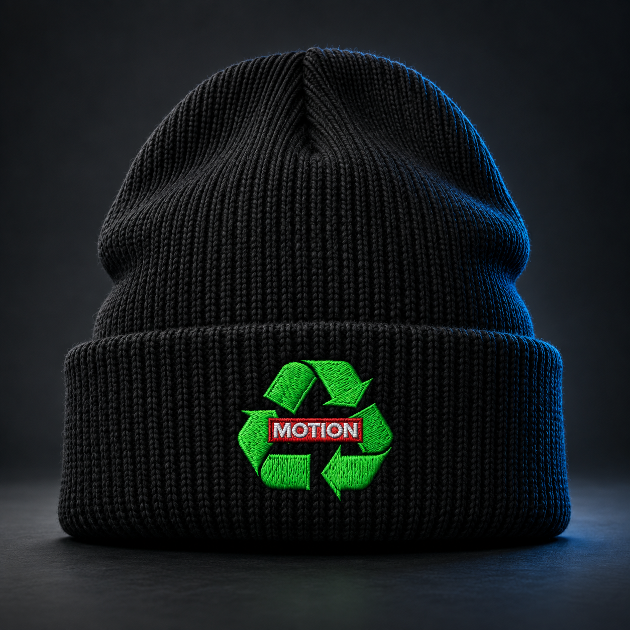 Motion ♻️ Beanie shirt mockup